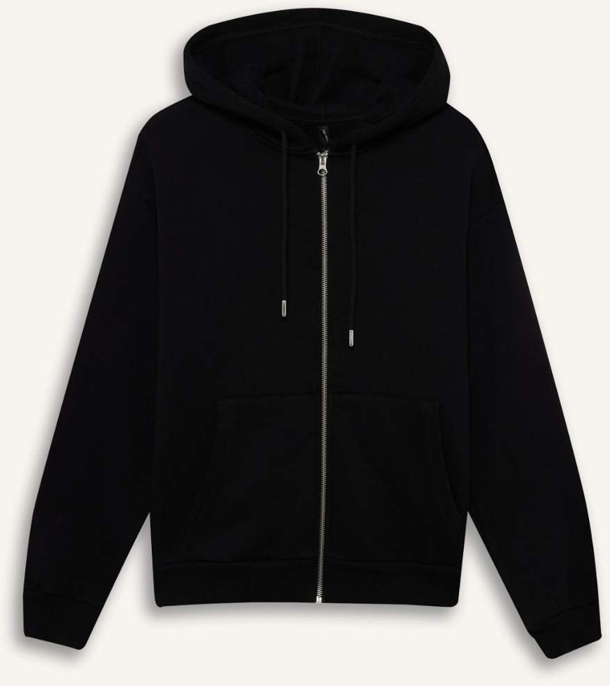 DeFacto Relax Fit Kapüşonlu Cepli Basic Fermuarlı Sweatshirt C1809AX25AU görsel 7