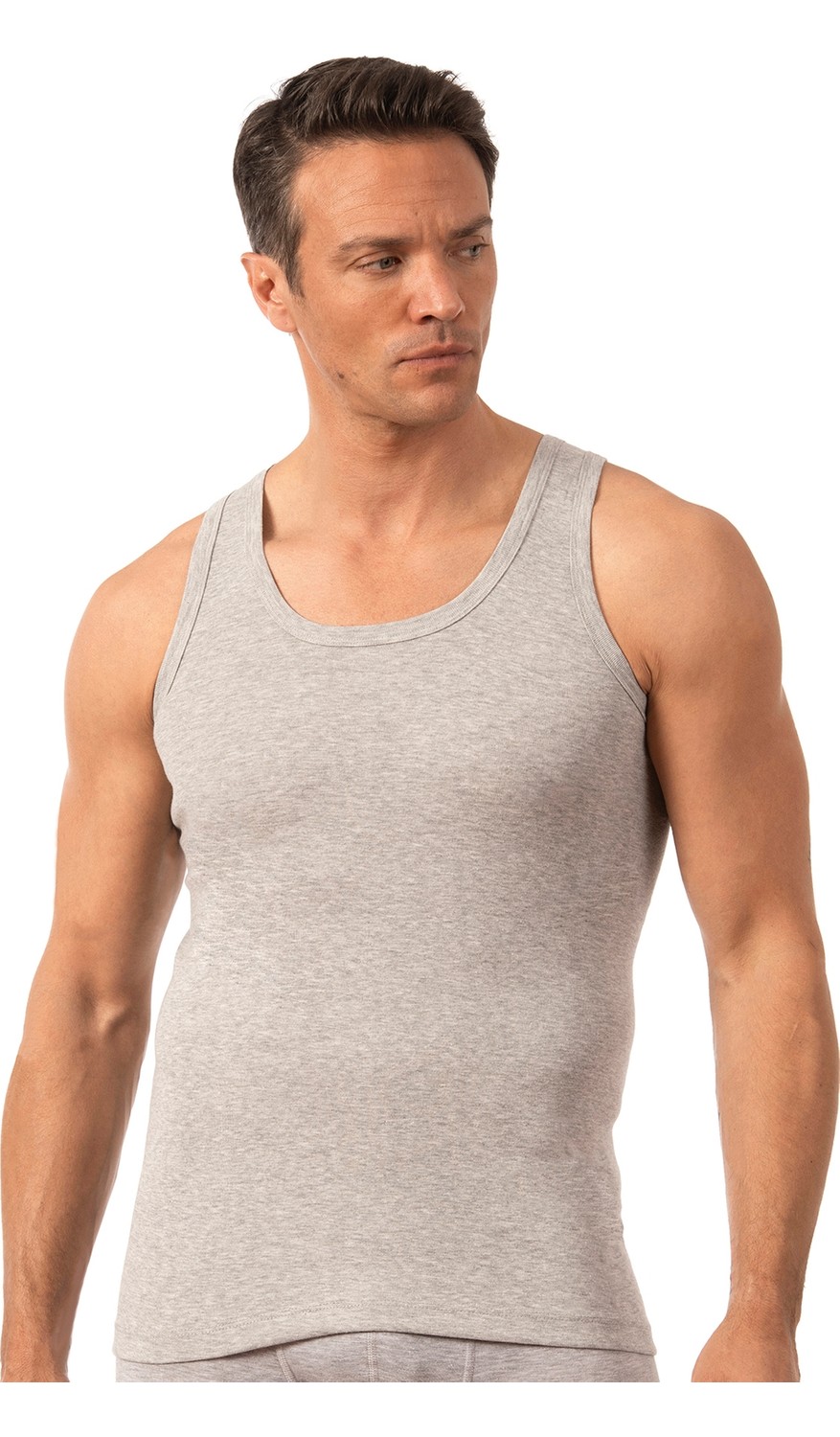Özkan Underwear Özkan 0113 Erkek %100 Pamuklu Ribana Esnek Yumuşak Kalın Askılı Atlet görsel 7