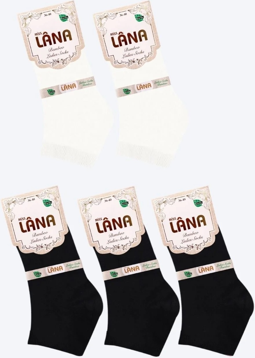 Kral Socks Kadın Kaliteli Bambu Patik Çorap (5 Adet) Dikişsiz Görünmez Parfümlü Kısa Model Çorap görsel 4