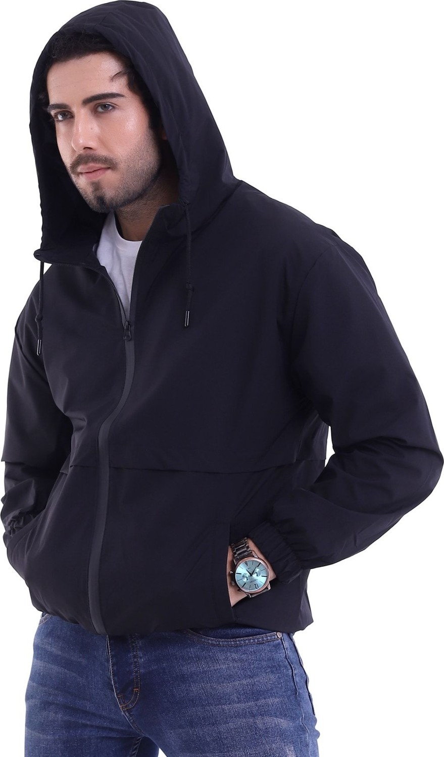 Garen Erkek Baharlık Su Itici Yağmurluk Kapüşonlu Waterproof görsel 3