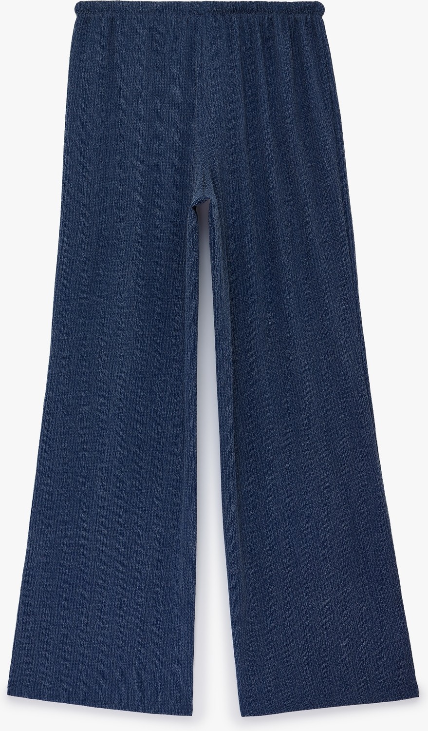 Koton Beli Bağcıklı Bürümcük Geniş Paça Pantolon görsel 4