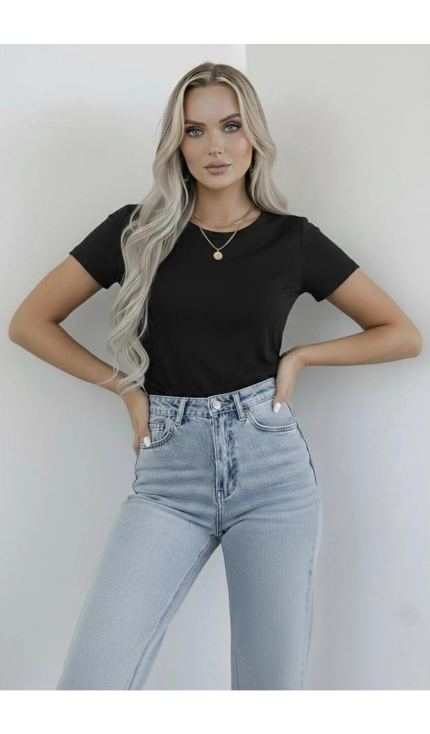 Hashtag Kadın Bisiklet Yaka Kısa Kollu Body 4'lü Paket Viskon Kumaş görsel 2