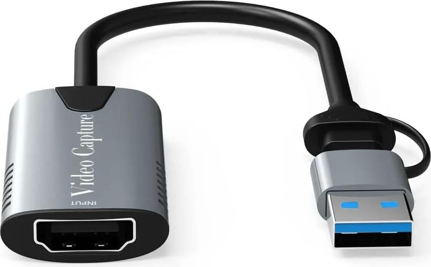 Aesco Alfalink Type-C To USB 2in1 Video Capture Yakalama Kartı 4K 1080P Uçlu HDMI To Type-C Pc Bilgisayar Video Adaptör Çevirici görsel 4