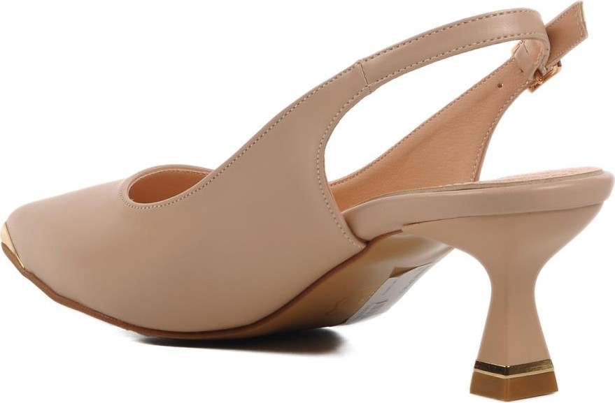 Ayakmod 357140 Z Bej Kadın Topuklu Ayakkabı Stiletto görsel 4