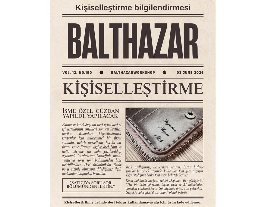 Balthazar Workshop Hakiki Deri El Yapımı Tek Taraflı Erkek Kadın Kartlık Cüzdan (Aldia Premium Modeli) görsel 3