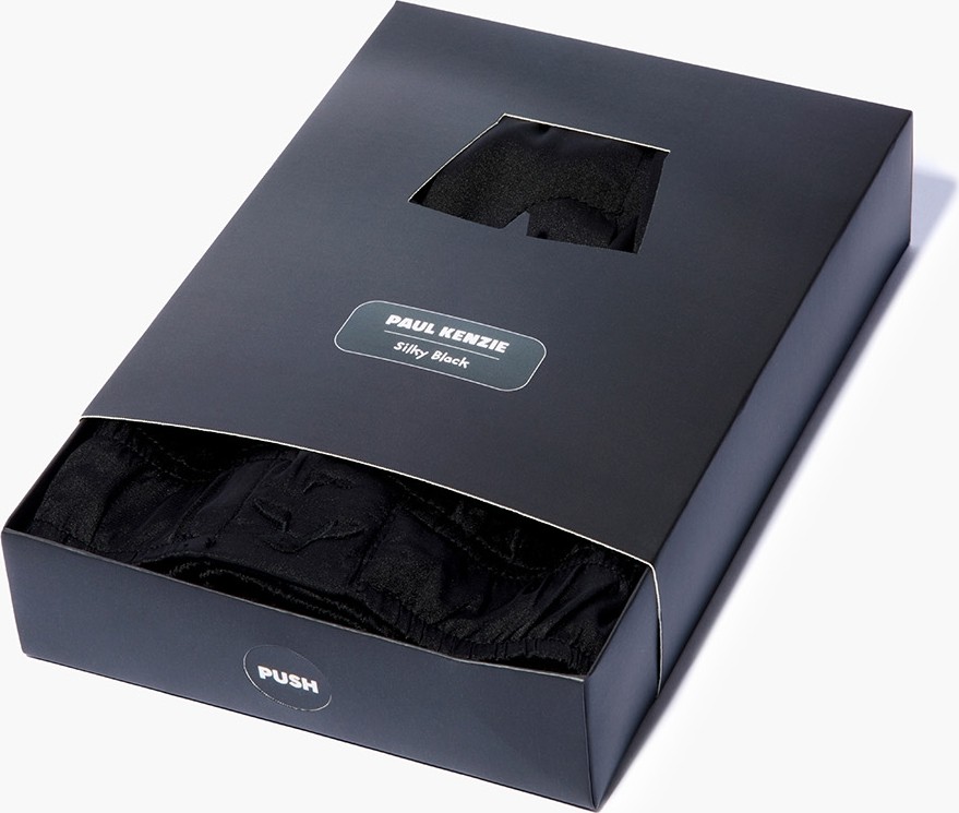 Paul Kenzie Erkek Saten Şort - Silky Black görsel 2