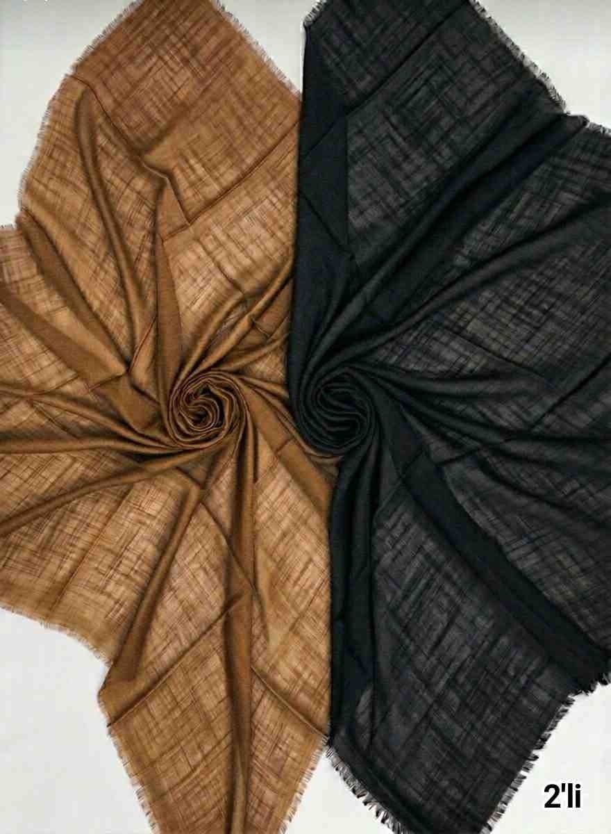 Özense 2'li Flamlı Pamuklu Terletmeyen 4 Mevsim Kullanılabilir 100X100 cm Kırmızı ve Beyaz Renkli Eşarp