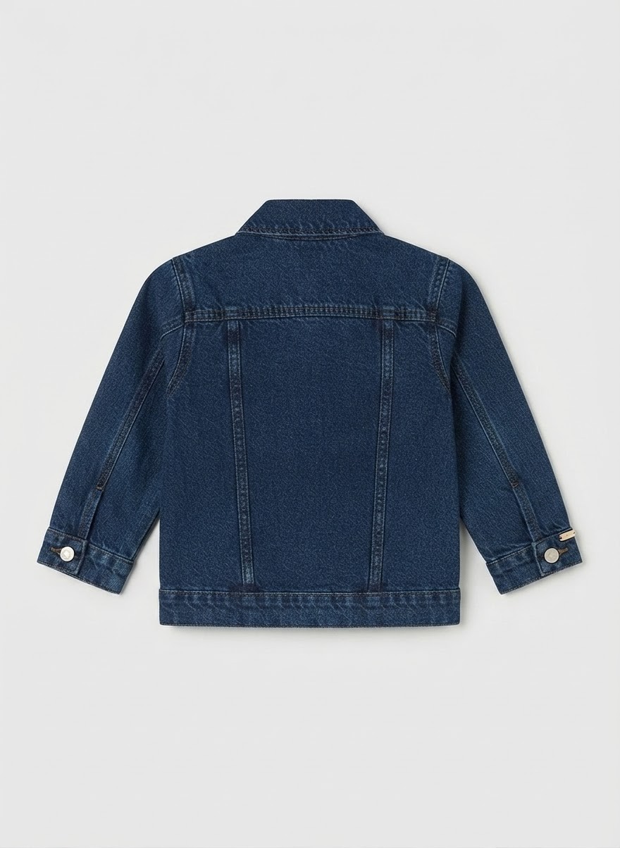 Güler Butik Unisex Gri Mavi Siyah Renk Alternatifli Kot Ceket- Unisex Çocuk Denim Ceket görsel 2