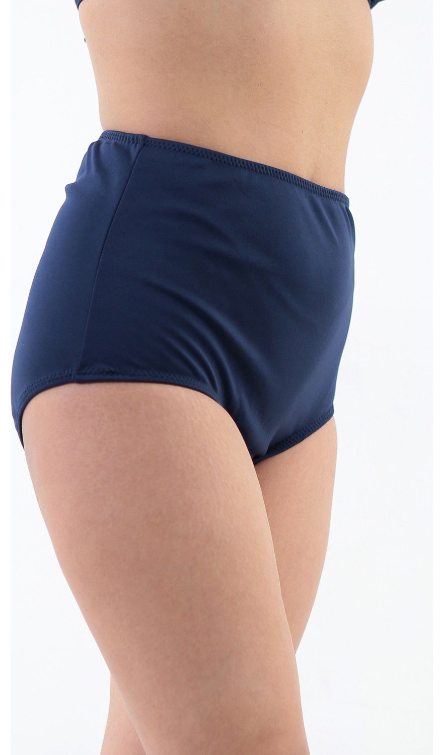 Sea Queen Kadın Büyük Beden Yüksek Bel Toparlayıcı Likralı Kumaş Bikini Altı görsel 7