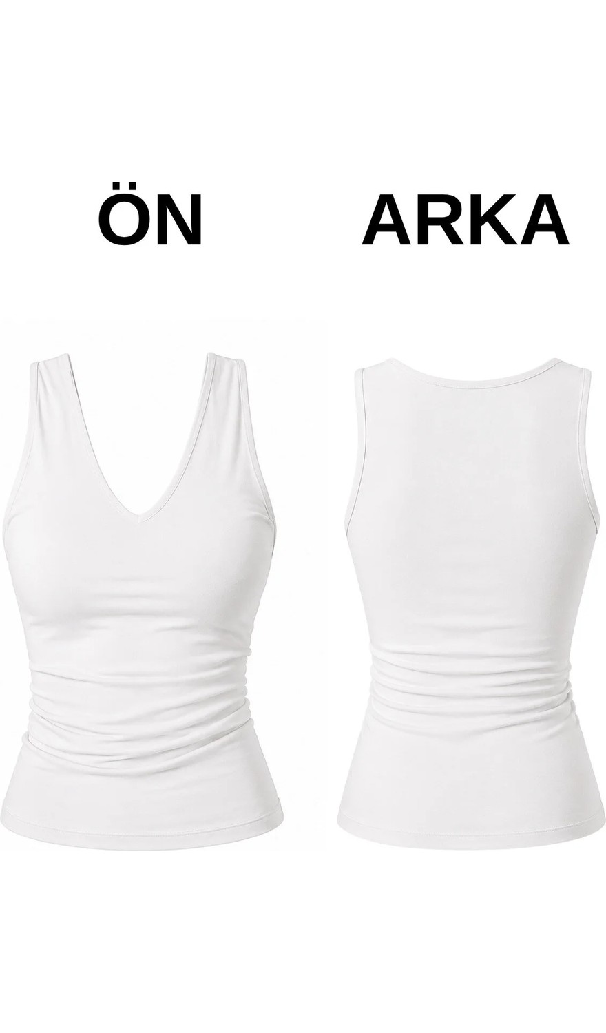 Dı Loria Kadın Önü Çift Katlı Likralı Atlet Üçlü Set (%95 Pamuk) (Kahverengi, Yeşil, Taş Rengi) görsel 8