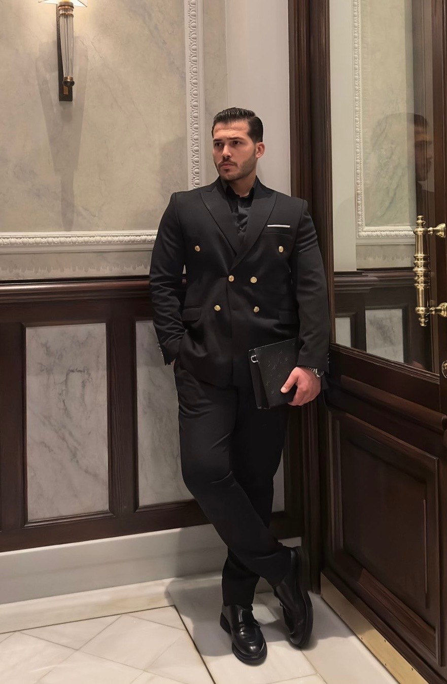 Sabri Zengin Erkek Kruvaze Slim Fit Takım Elbise görsel 5