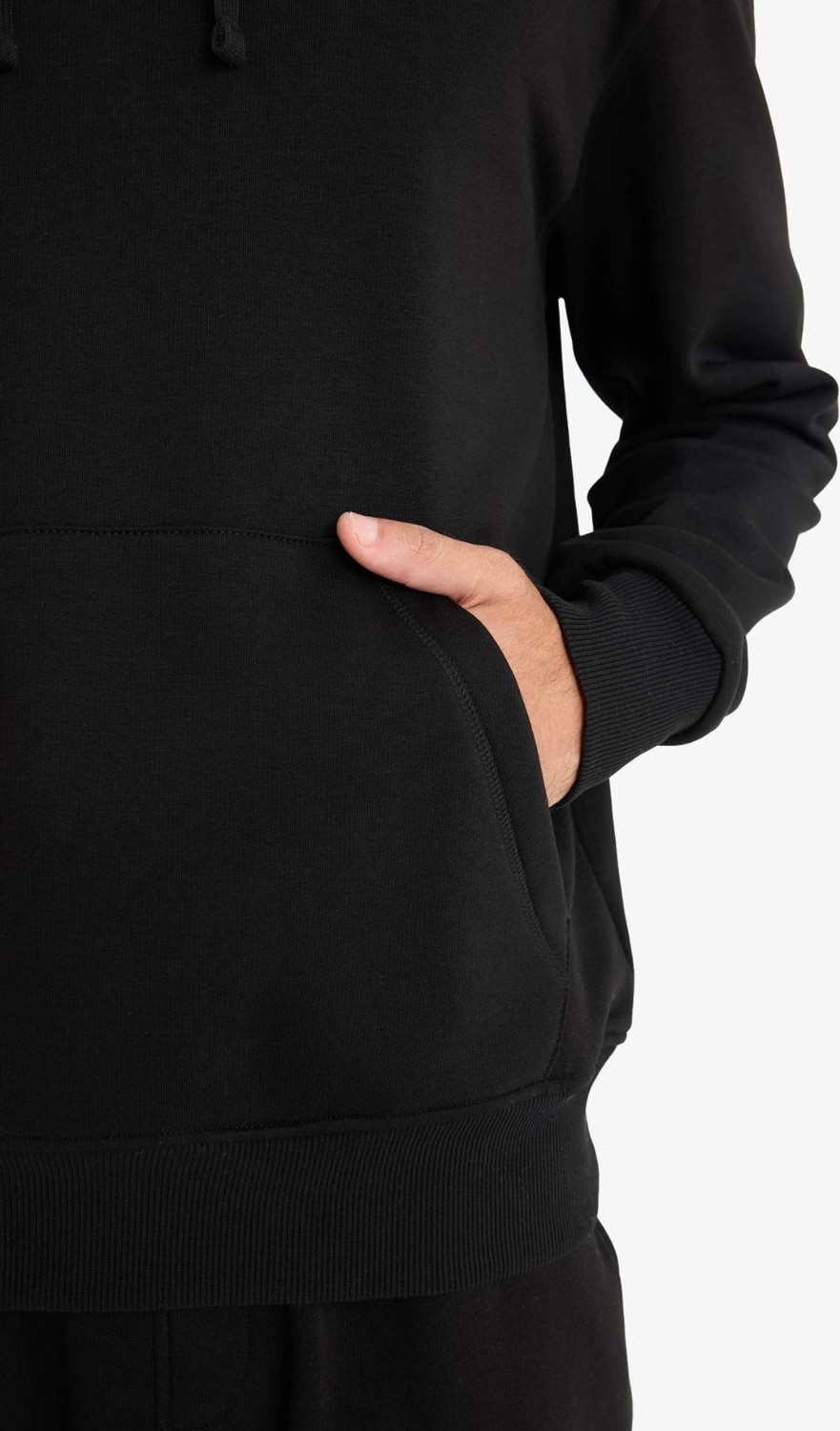 DeFacto Regular Fit Kapüşonlu İçi Yumuşak Tüylü Kanguru Cepli Basic Sweatshirt X8283AZ25AU görsel 6