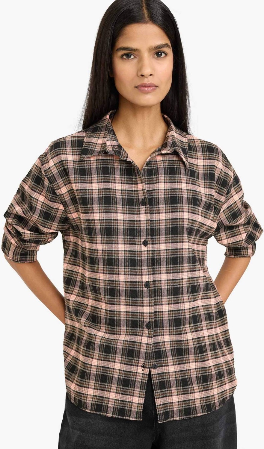 DeFacto Oversize Kareli Flanel Gömlek G7760AX26SP