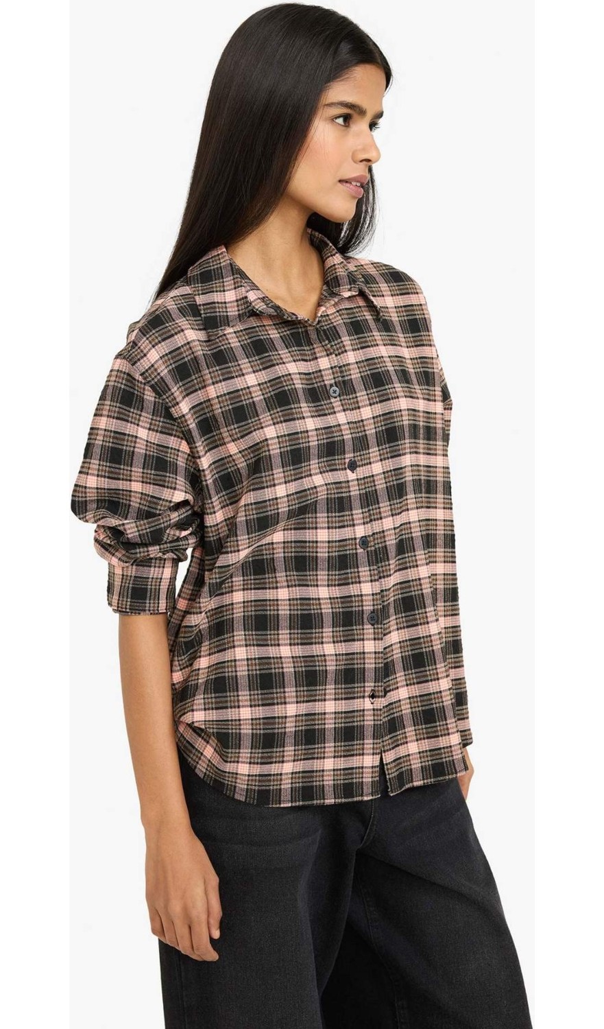 DeFacto Oversize Kareli Flanel Gömlek G7760AX26SP görsel 3