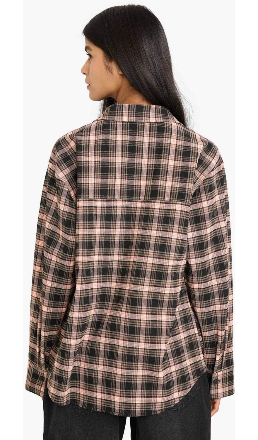 DeFacto Oversize Kareli Flanel Gömlek G7760AX26SP görsel 5
