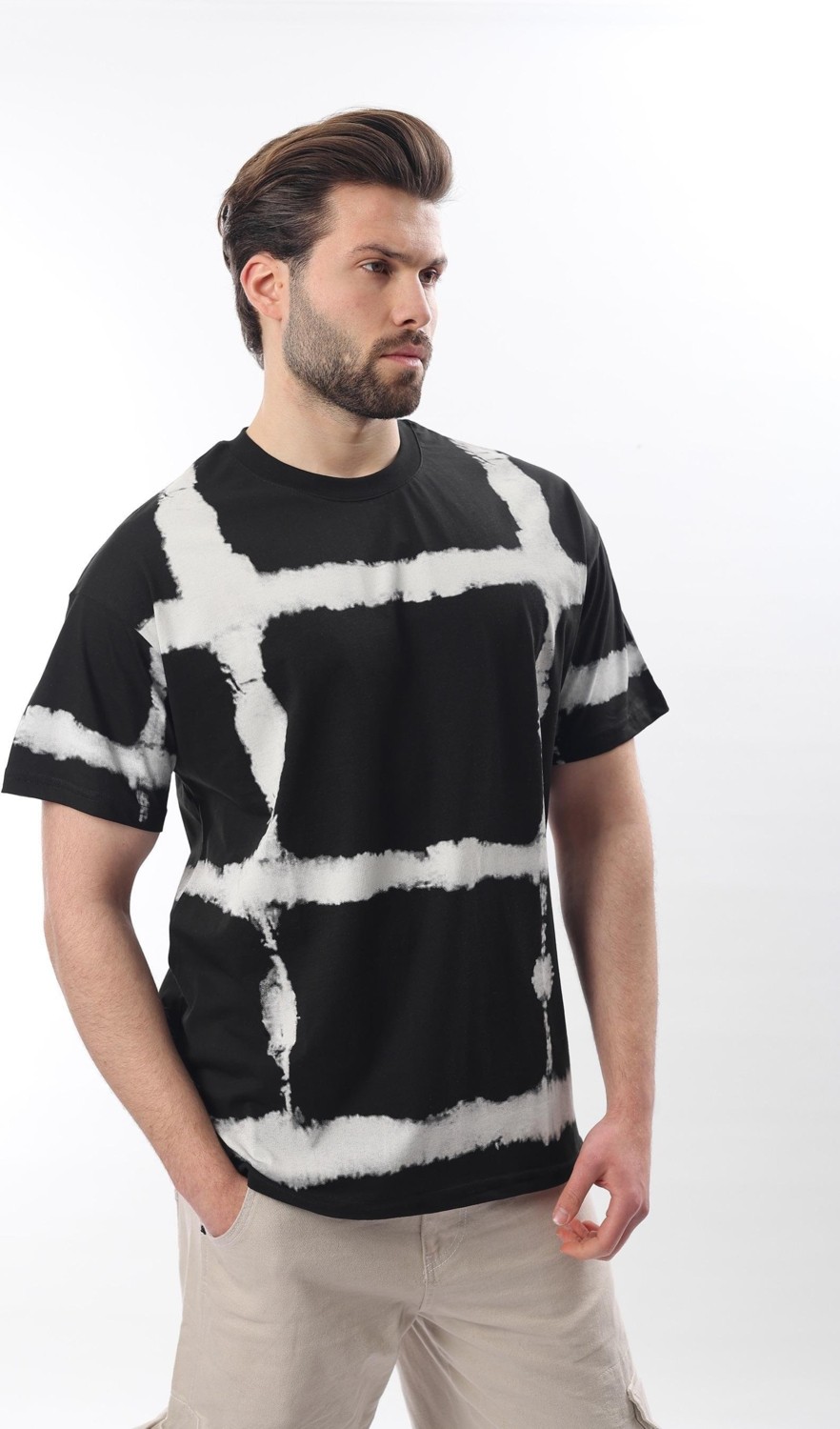 Madmext Bebe Mavisi Bisiklet Yaka Baskılı Basic Erkek T-Shirt E7109 görsel 6