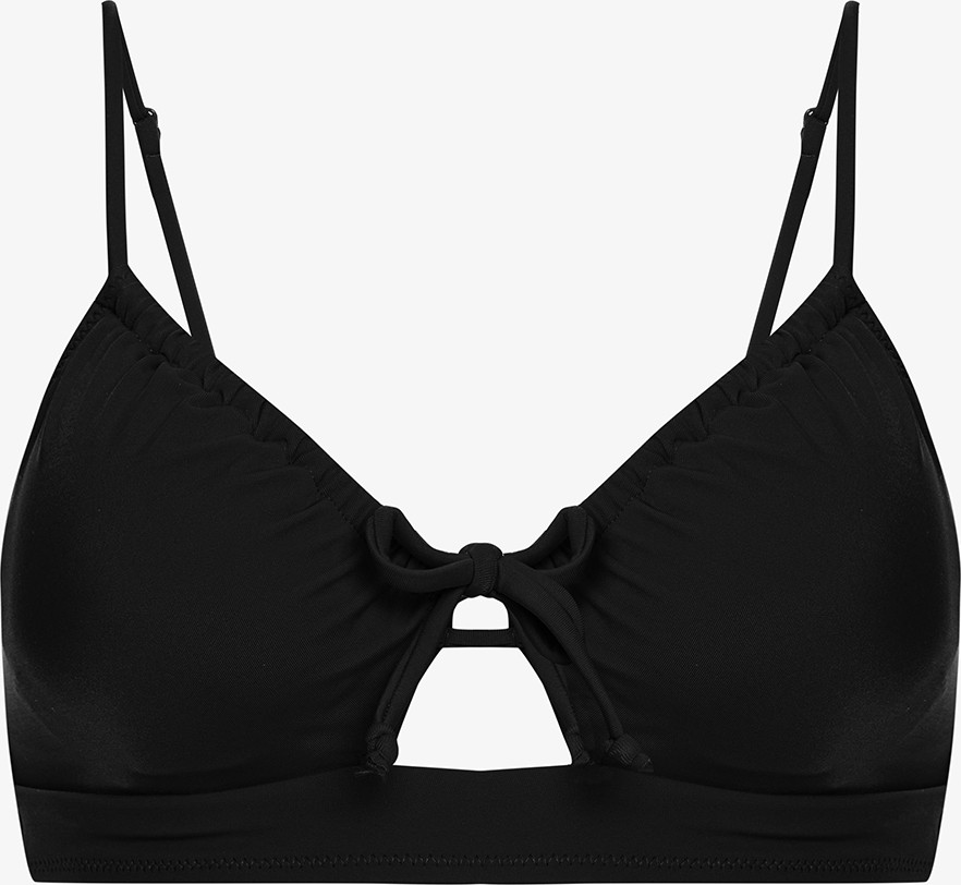 Penti Siyah Front Opening Balenli Bikini Üstü görsel 6