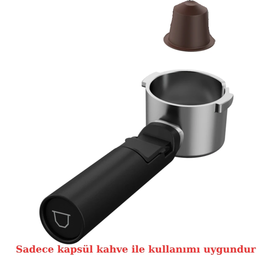 Resim Beko TEM-8690 Yarı Otomatik Espresso Makinesi Kapsül Kahve Uyumlu Porta Filtre 
