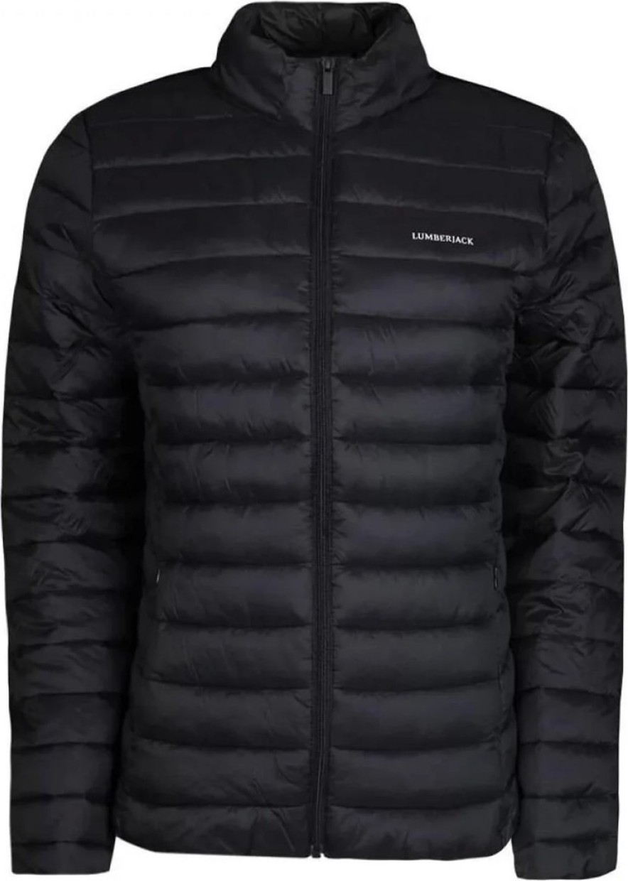 Lumberjack Kadın Mont Siyah 1W Basic Padded SN28 Uzun Kol Kapüşonlu Şişme Günlük Stil görsel 8