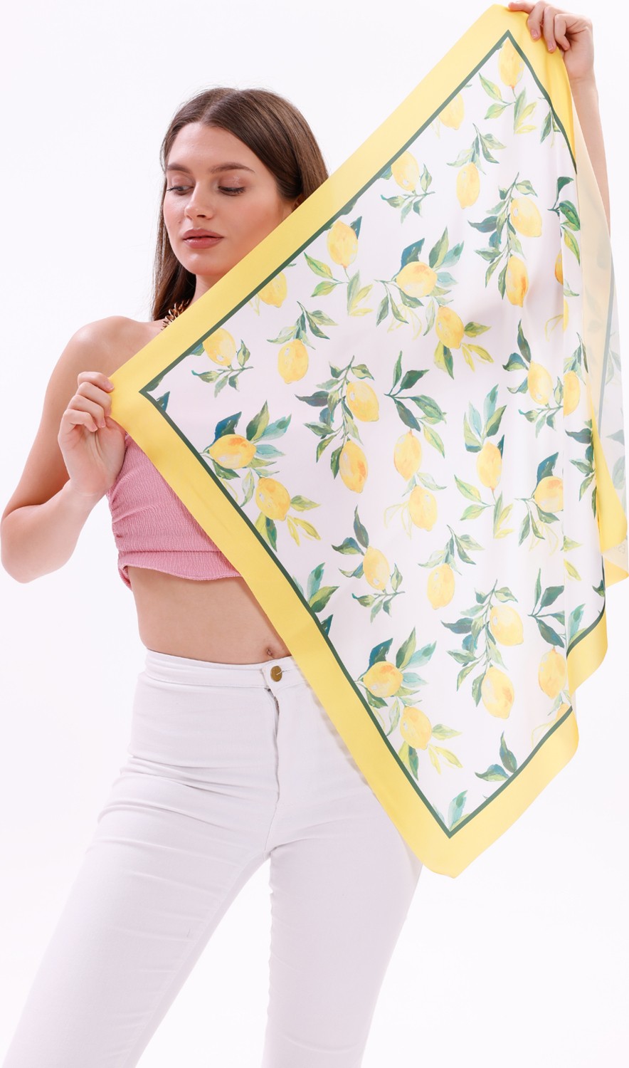 Tarzını Seç Masal Şatosu Model Fular Bandana Şal Estascarf 70X70 cm