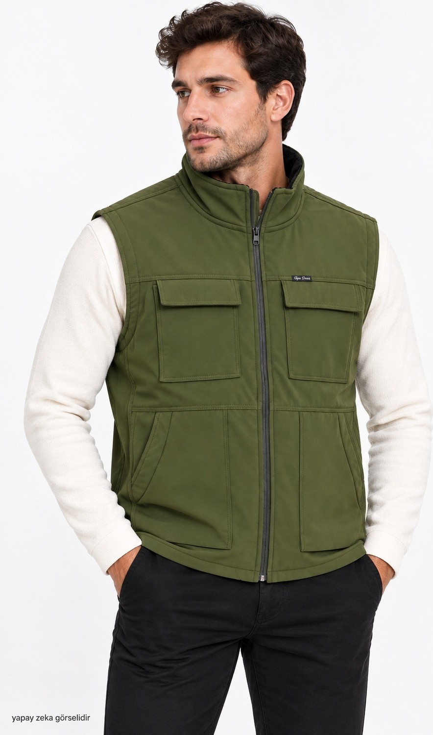 Modaplaza Erkek Üst Cep Kapaklı Softshell Yelek 174 görsel 5