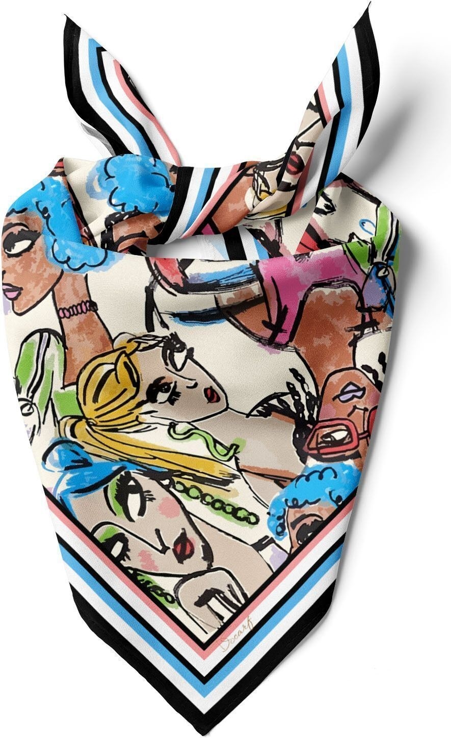Dscarf Stilist Kadın Şal %100 Polyester Renkli Çiçek Desenli Günlük ve Özel Gün Kullanımına Uygun görsel 2