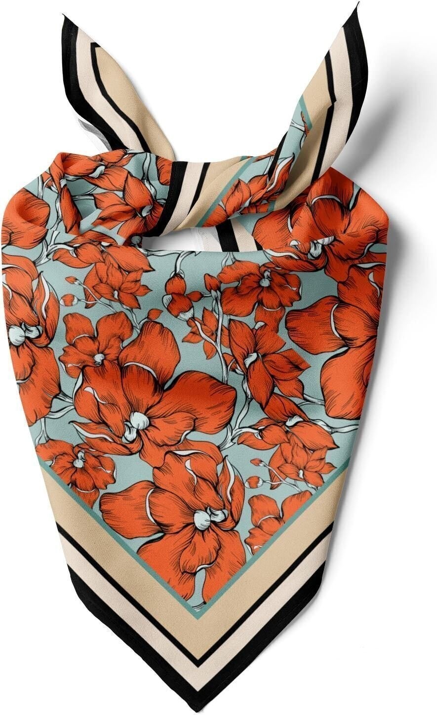 Dscarf Kadın Fular Bandana Çok Renkli Çiçek Deseniyle Şık Görünüm Sunan Kumaş Özellikleri görsel 2
