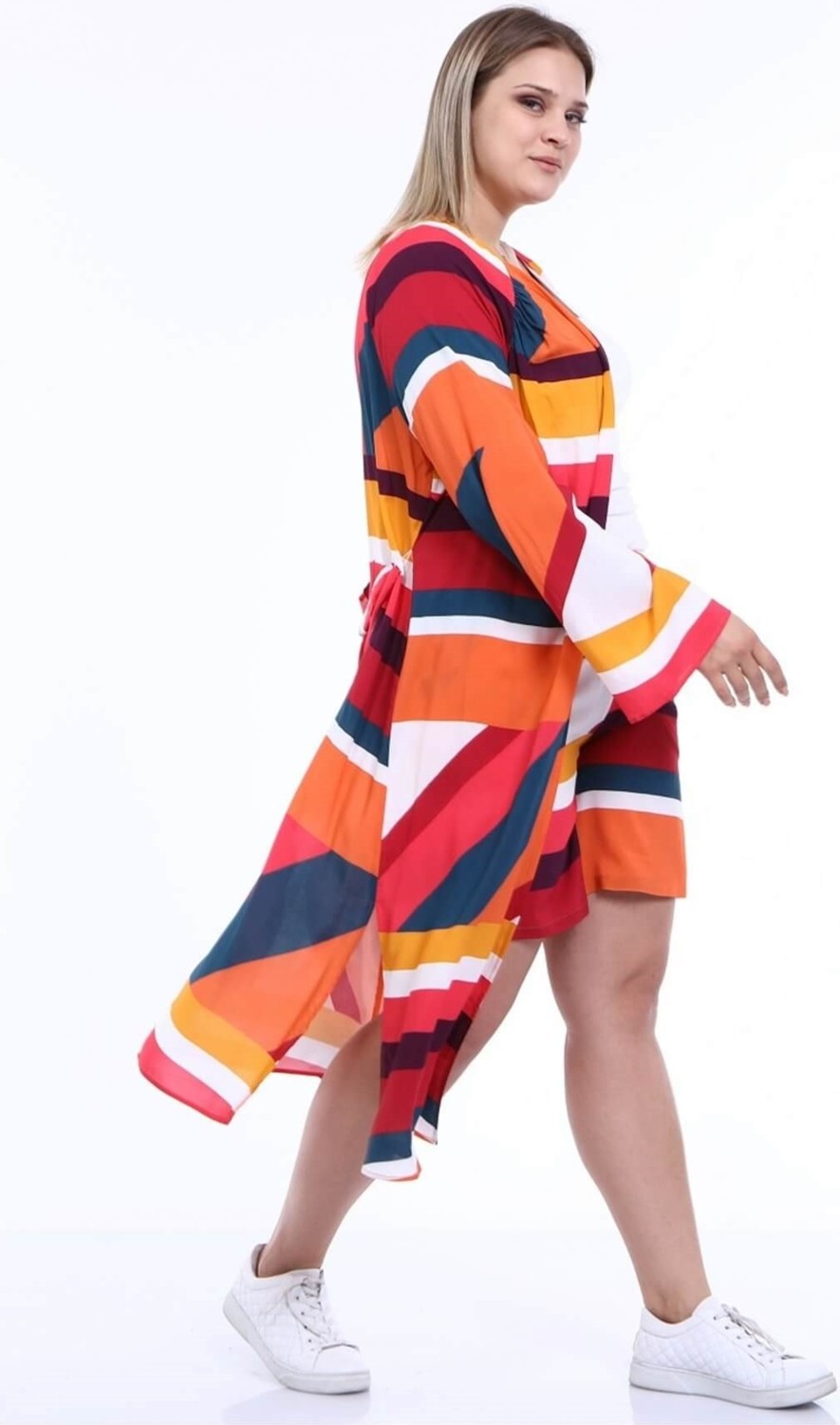Myline Kuşaklı Uzun Kimono görsel 4