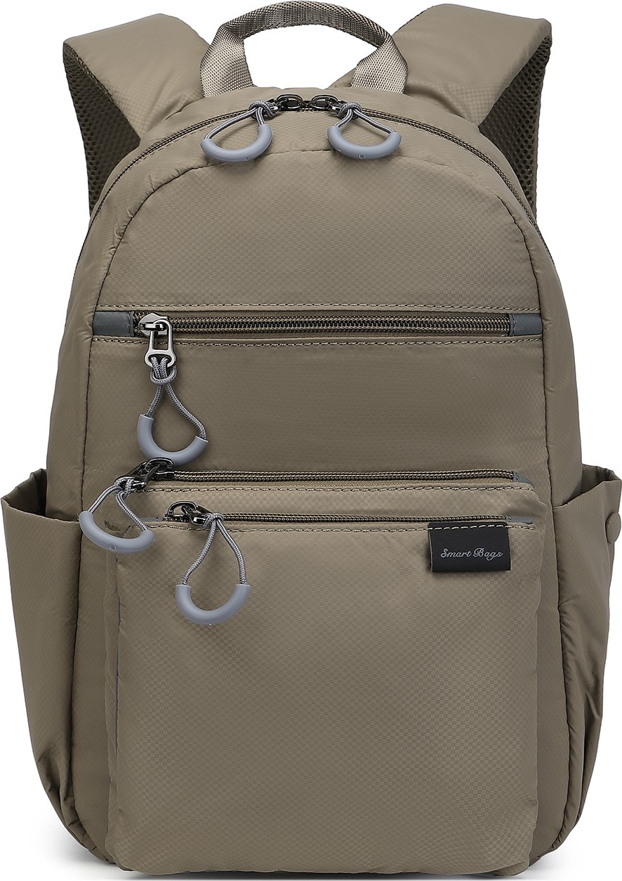 Smart Bags Açık Gri Günlük Orta Boy Hafif Kumaş Kadın Sırt Çantası