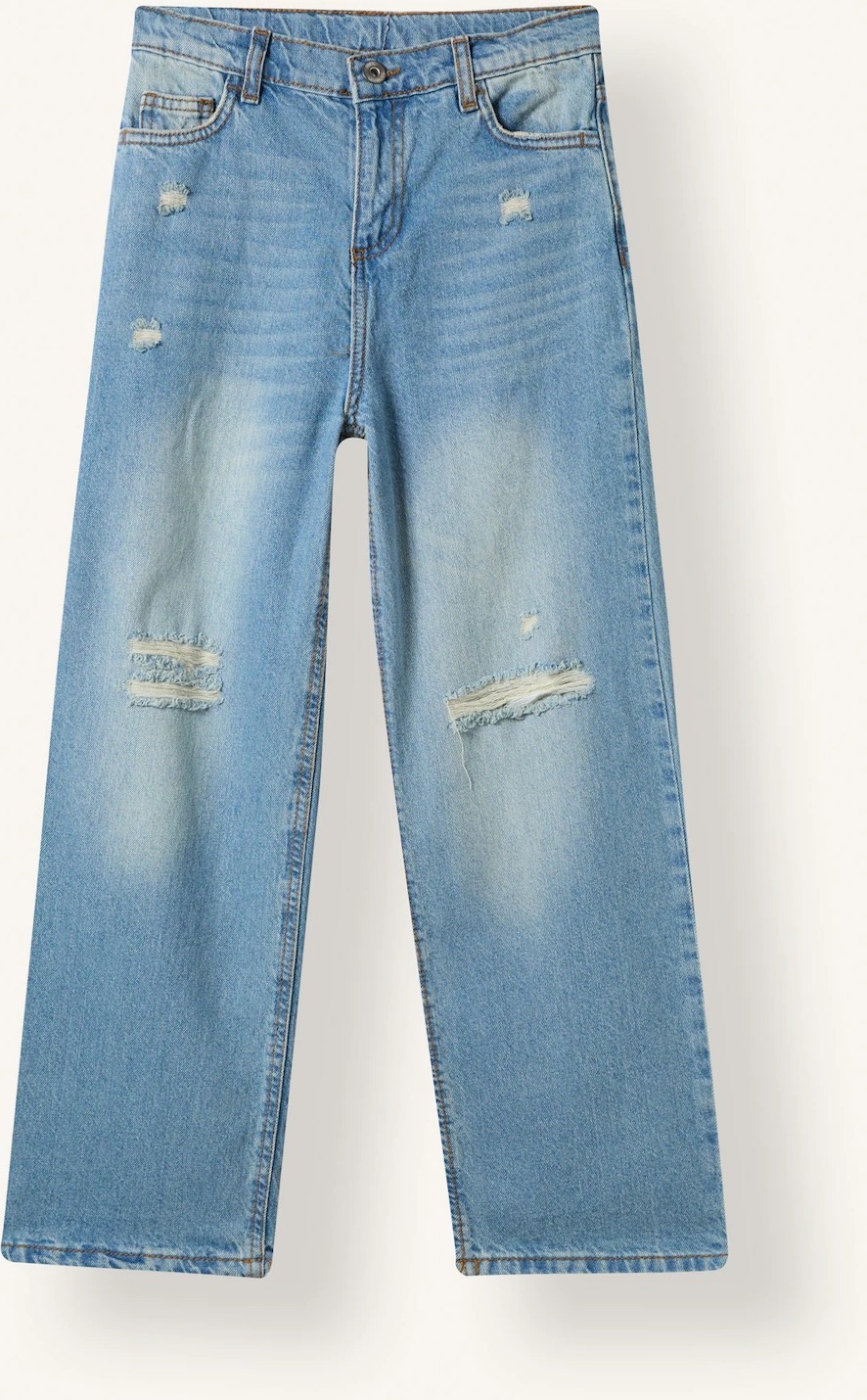 DeFacto %100 Pamuk Wide Leg Geniş Paça Jean Pantolon Erkek Çocuk D6844A825SM görsel 7