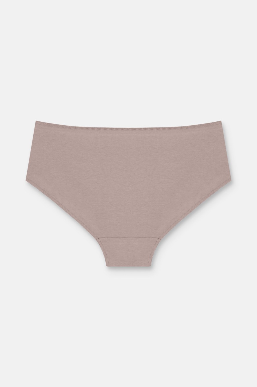 Suwen 3'lü Paket Yüksek Bel Slip Külot - Ekru - Vizon - Pembe XL görsel 5