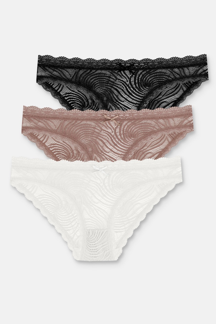 Suwen 3 Lü Dantelli Slip Külot