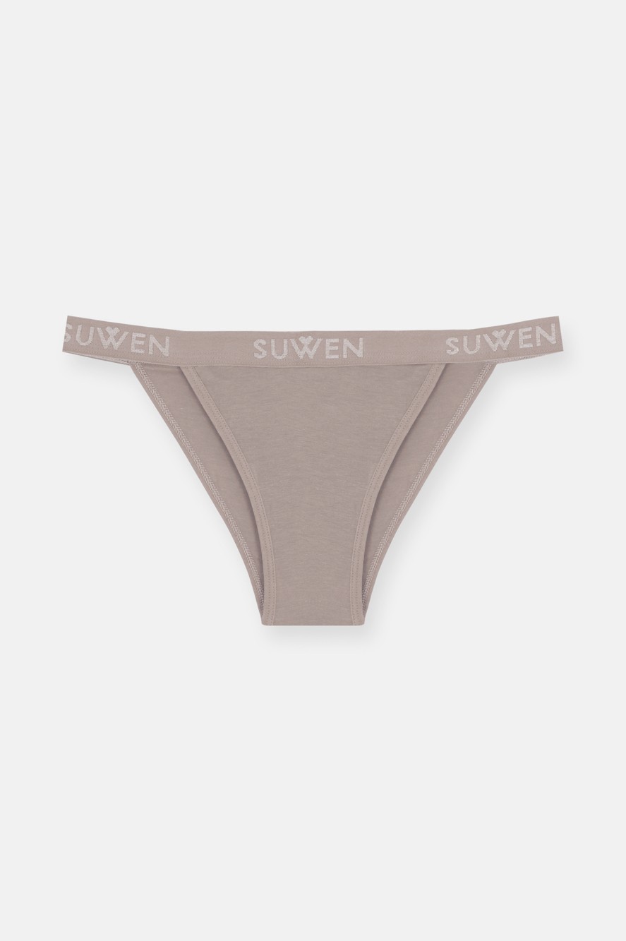 Suwen 3 Lü Pamuklu Slip Külot Yumuşak Dokulu %95 Pamuk %5 Elastan Kadın İçin Rahat Tasarım görsel 2