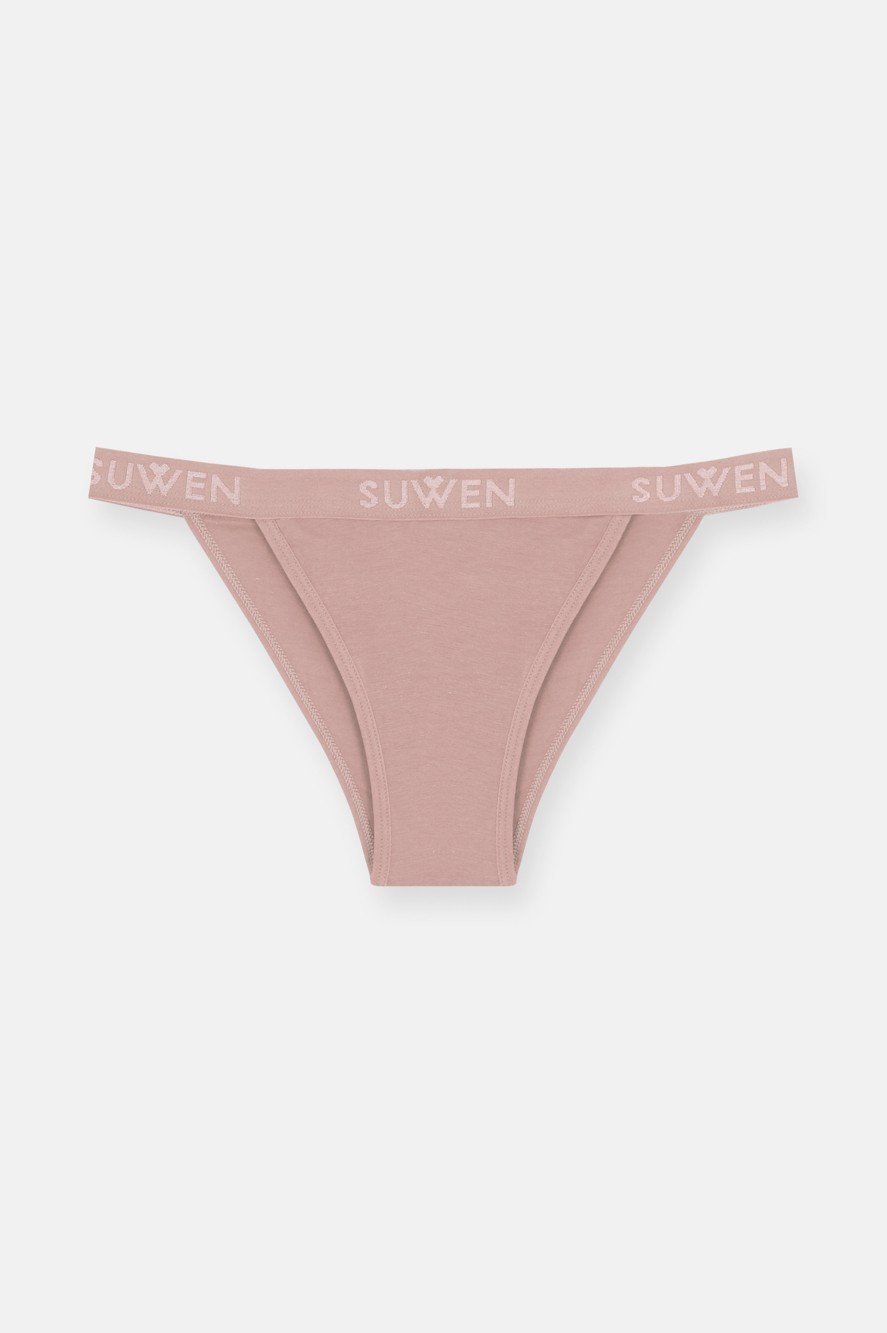 Suwen 3 Lü Pamuklu Slip Külot Yumuşak Dokulu %95 Pamuk %5 Elastan Kadın İçin Rahat Tasarım görsel 3