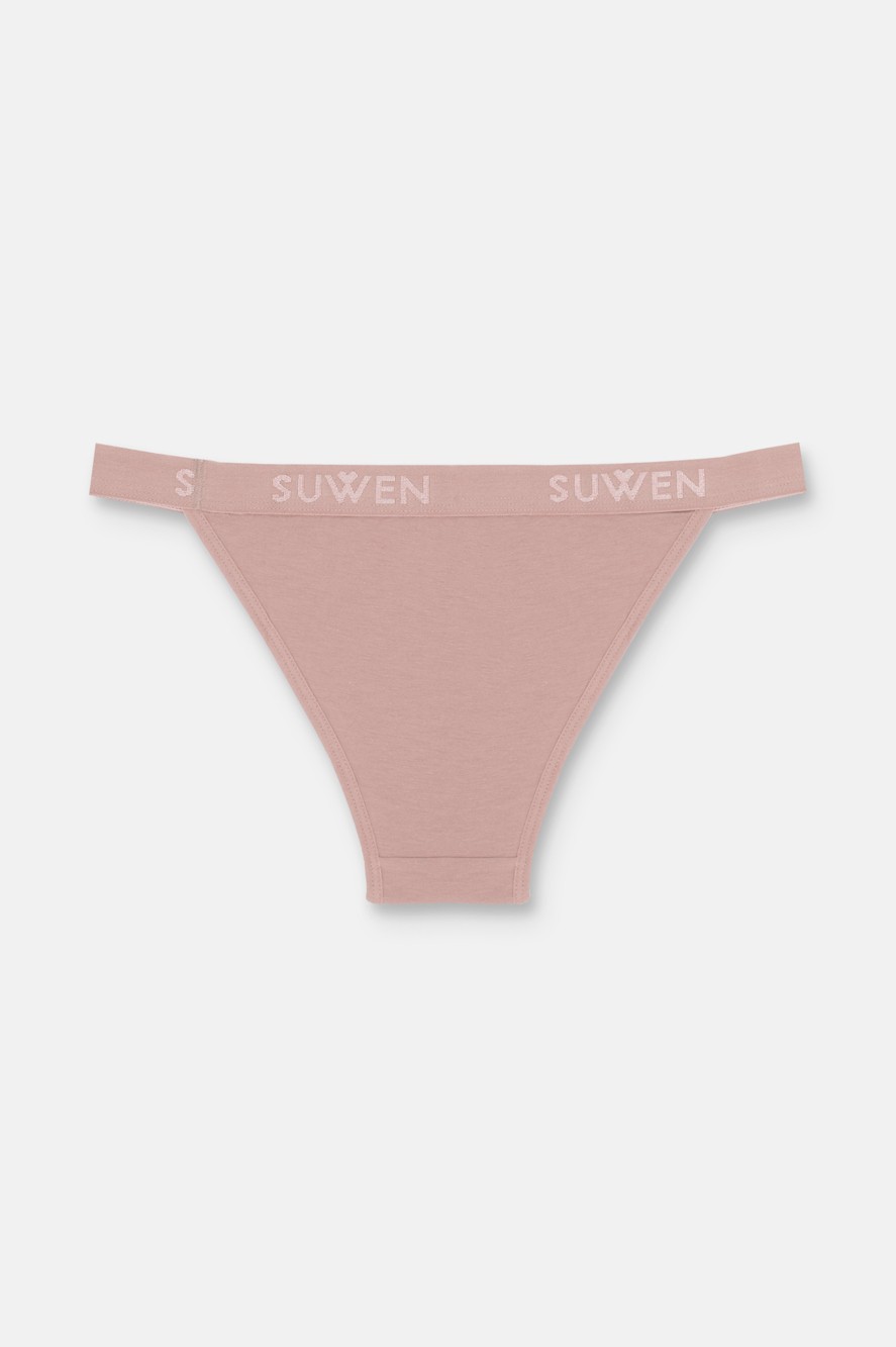 Suwen 3 Lü Pamuklu Slip Külot Yumuşak Dokulu %95 Pamuk %5 Elastan Kadın İçin Rahat Tasarım görsel 5