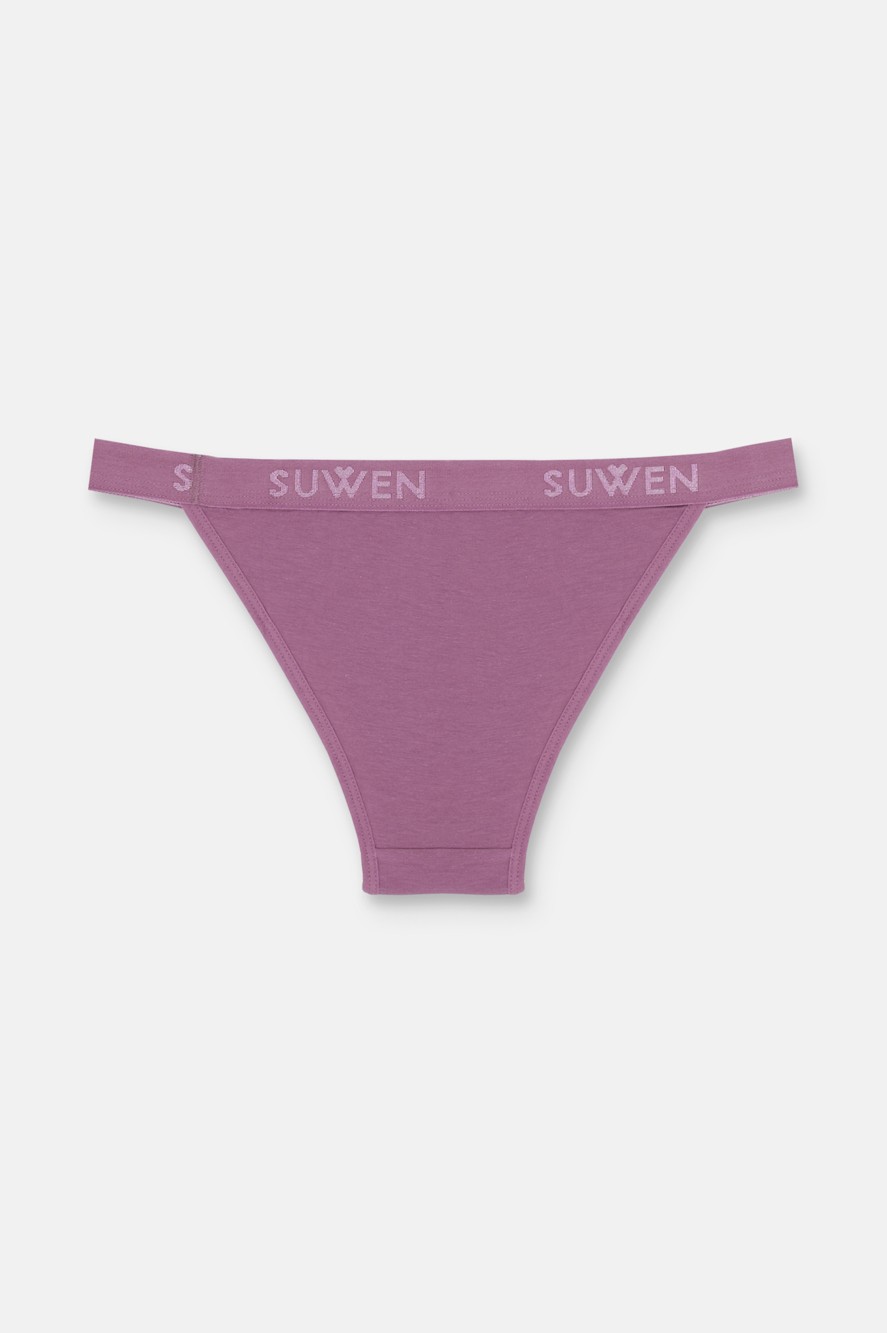 Suwen 3 Lü Pamuklu Slip Külot Yumuşak Dokulu %95 Pamuk %5 Elastan Kadın İçin Rahat Tasarım görsel 6
