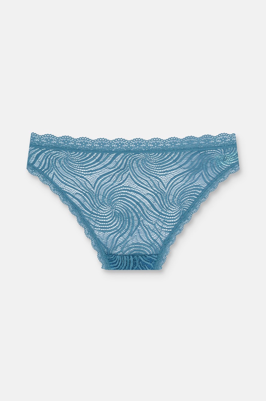 Suwen Petrol-Wine-Rose 3 P Lace Slip görsel 6