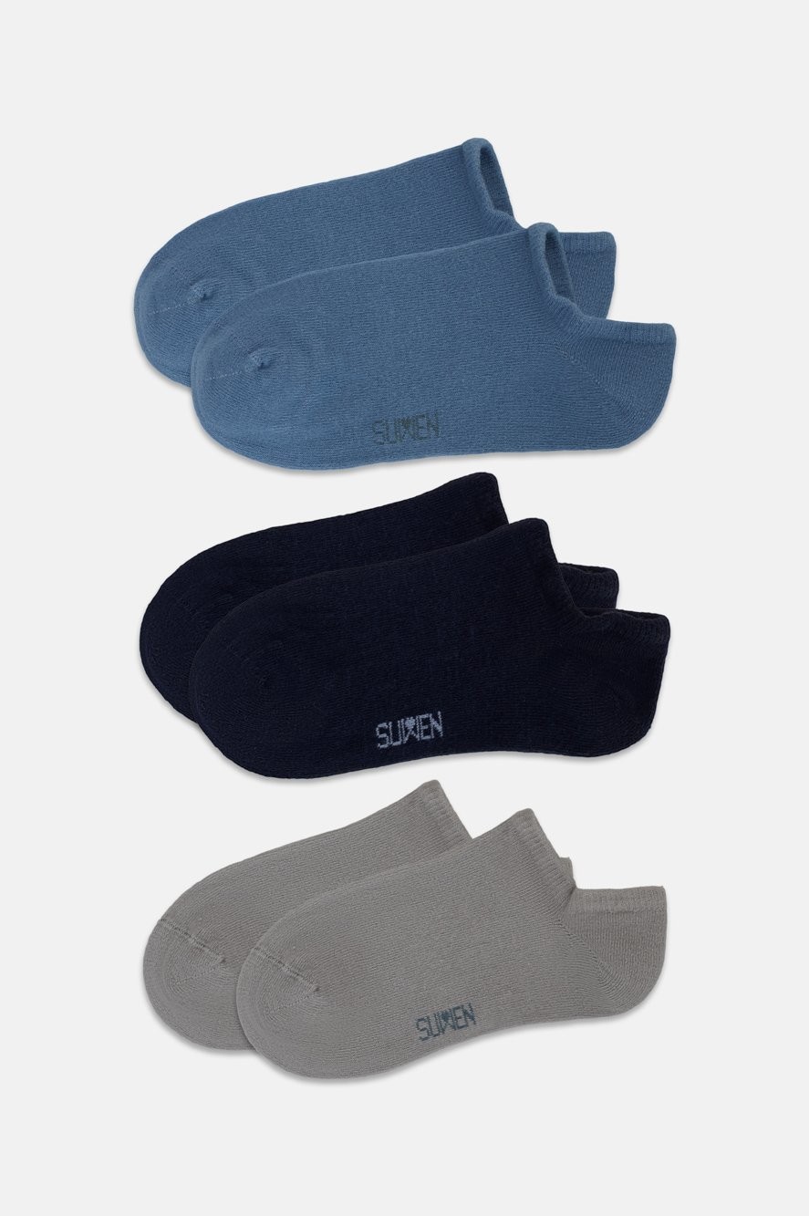 Suwen 3 Lü Paket Kadın Çorabı - Navy/ındıgo/gray