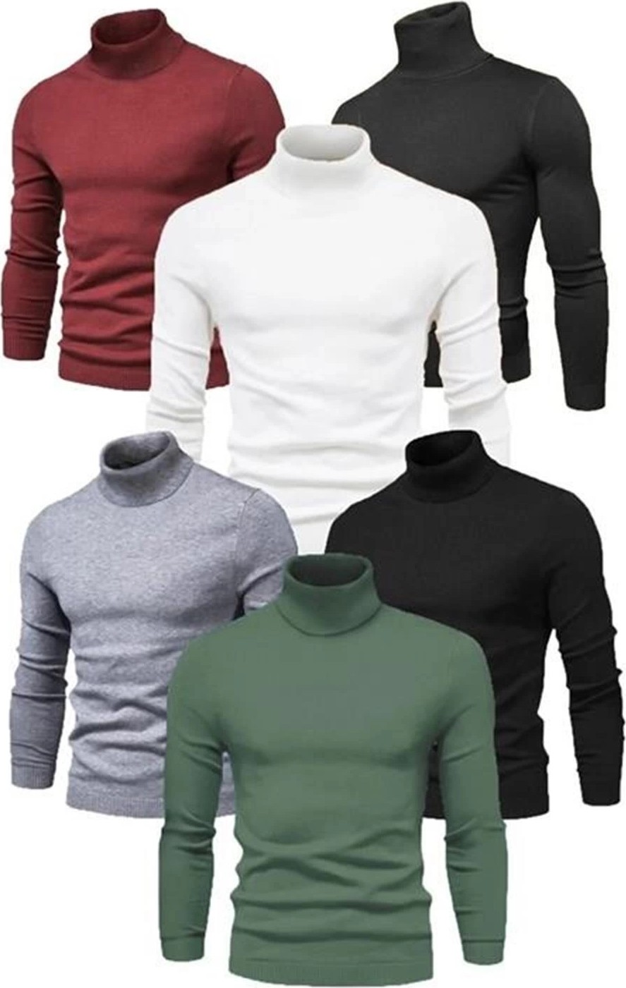 Hace Bazaar 6 Adet Kaşkorse Boğazlı Full Likralı Fitilli Body Kazak -Hcb görsel 3