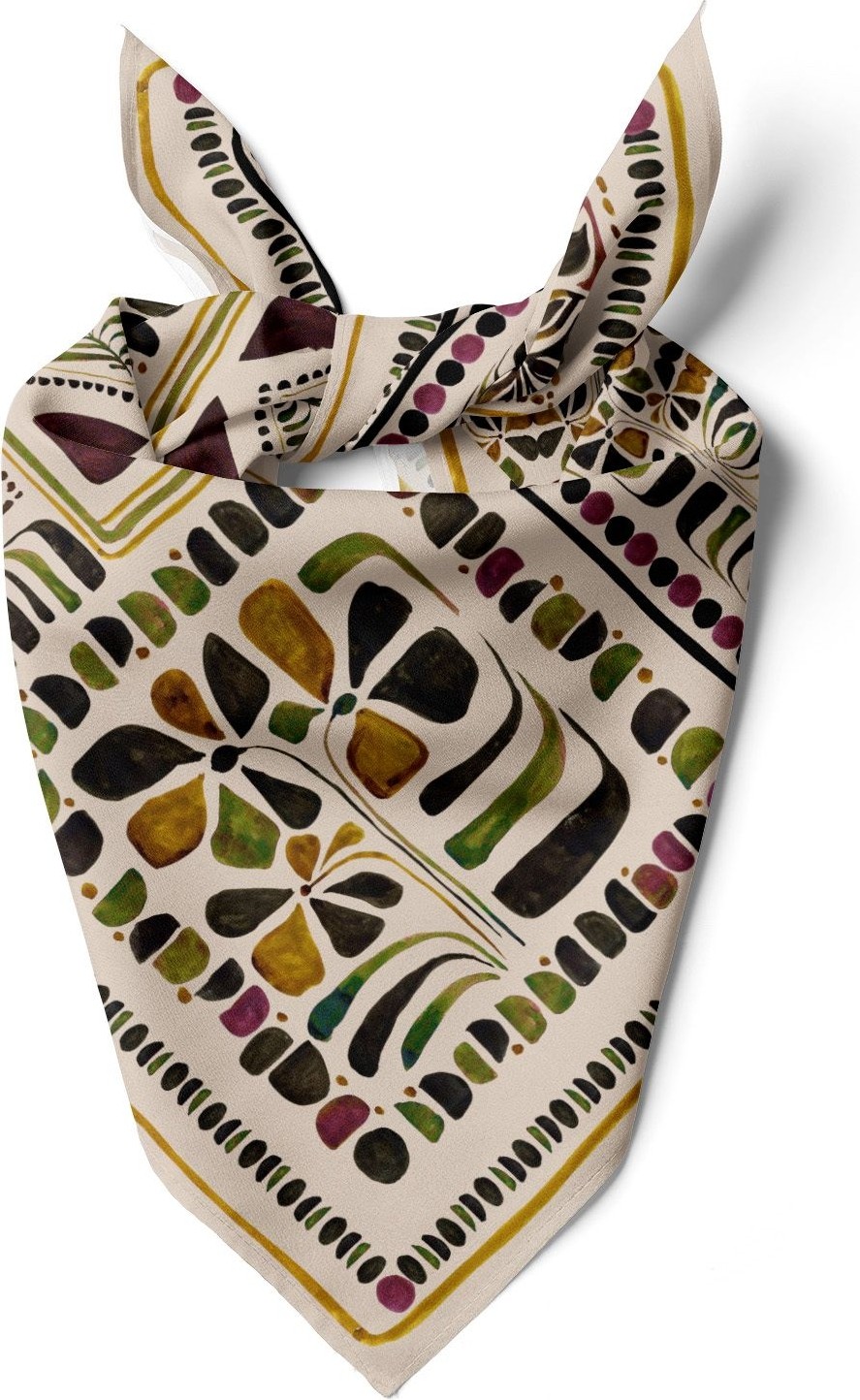 Dscarf Pamuk Bandana Çiçek Desenli Dokuma Kumaş Kadınlar İçin Şık ve Dayanıklı Aksesuar
