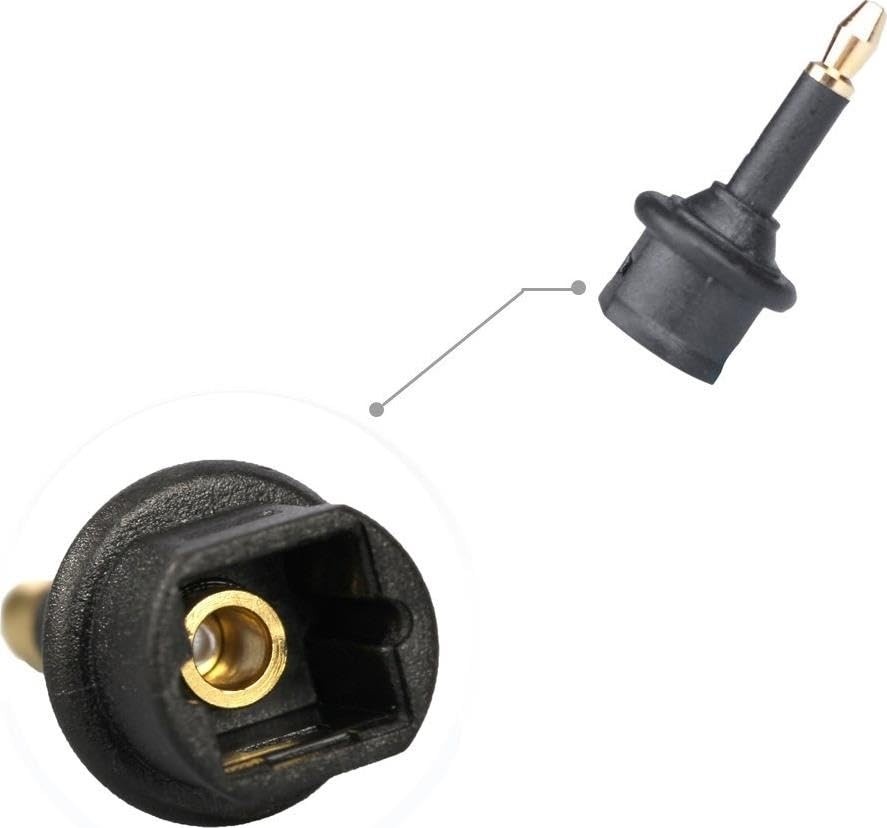 Aesco Lunatic 3044 Toslink To Mini Toslink Adaptör Çevirici Dönüştürücü Optik 3.5mm Dişi Erkek Kablo Ses Dişi görsel 2