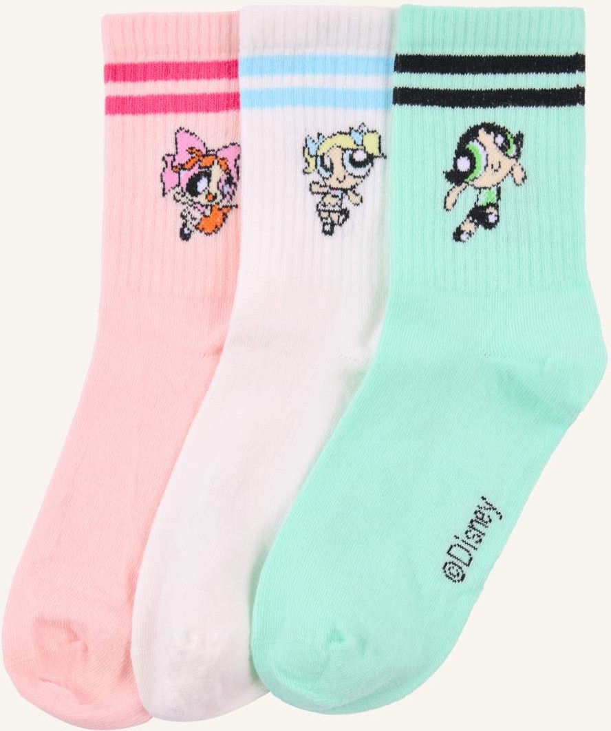 DeFacto Kadın PowerPuff Girls 3'lü Pamuklu Uzun Çorap H2235AXNS