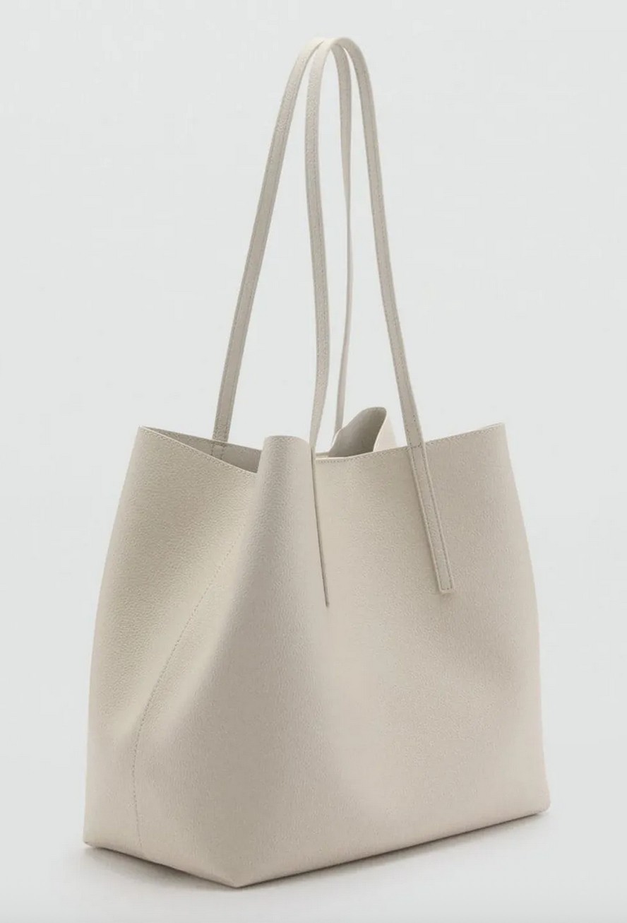 Mango Large Pürtüklü Shopper Çanta Suni Deri, Şık Görünüm ve Ergonomik Tasarım ile Kadınlar İçin görsel 2