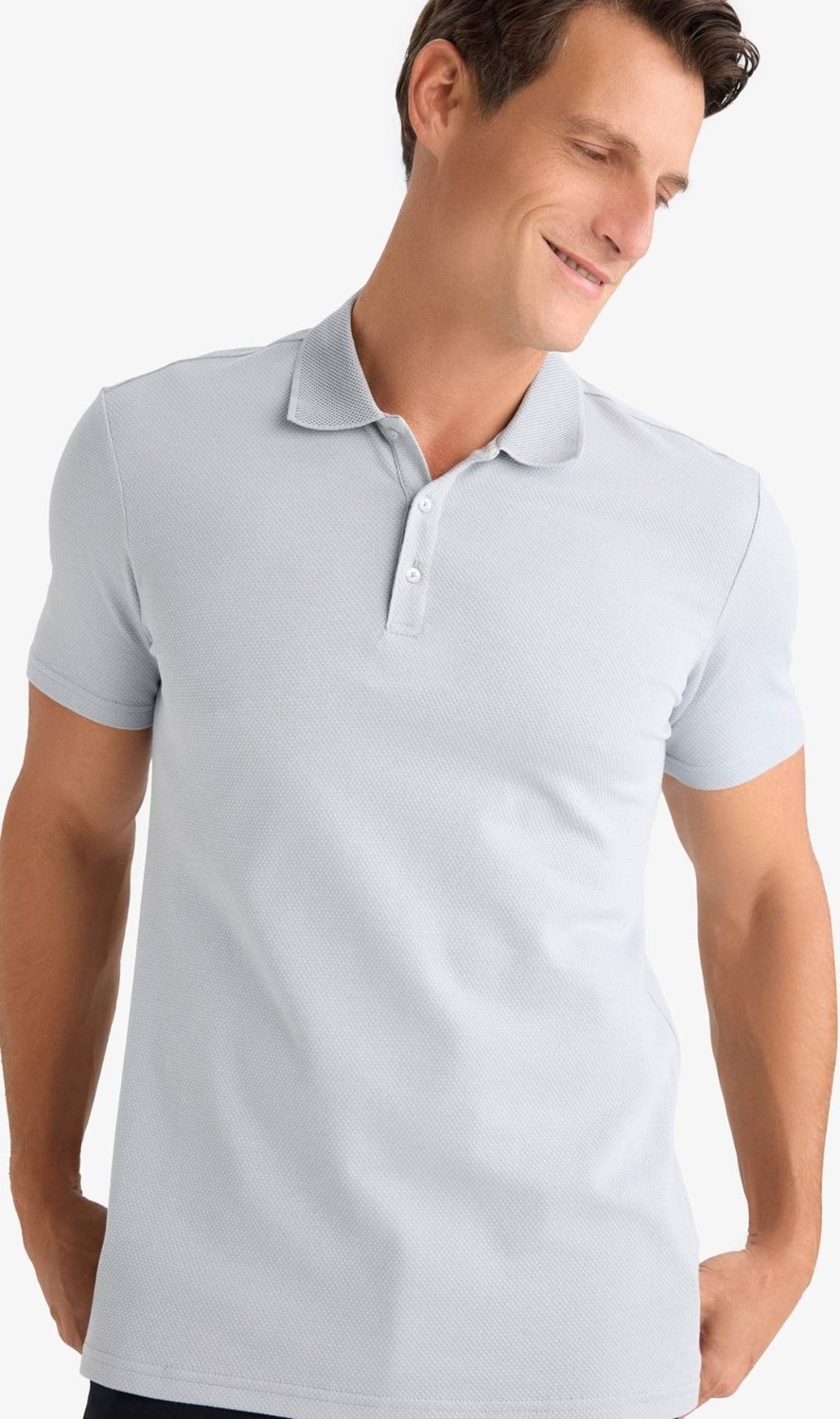 DeFacto Slim Fit Polo Yaka Kısa Kollu Pamuklu Modal Karışımlı Basic Tişört M6609AZ25SP