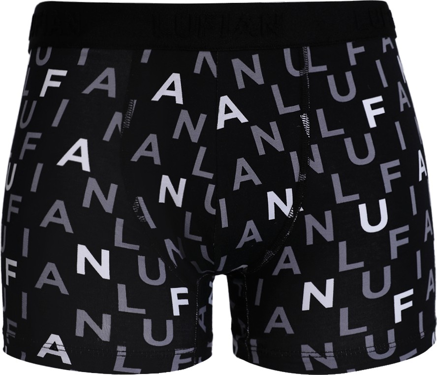 Lufian Rose Erkek Pamuklu Boxer Siyah