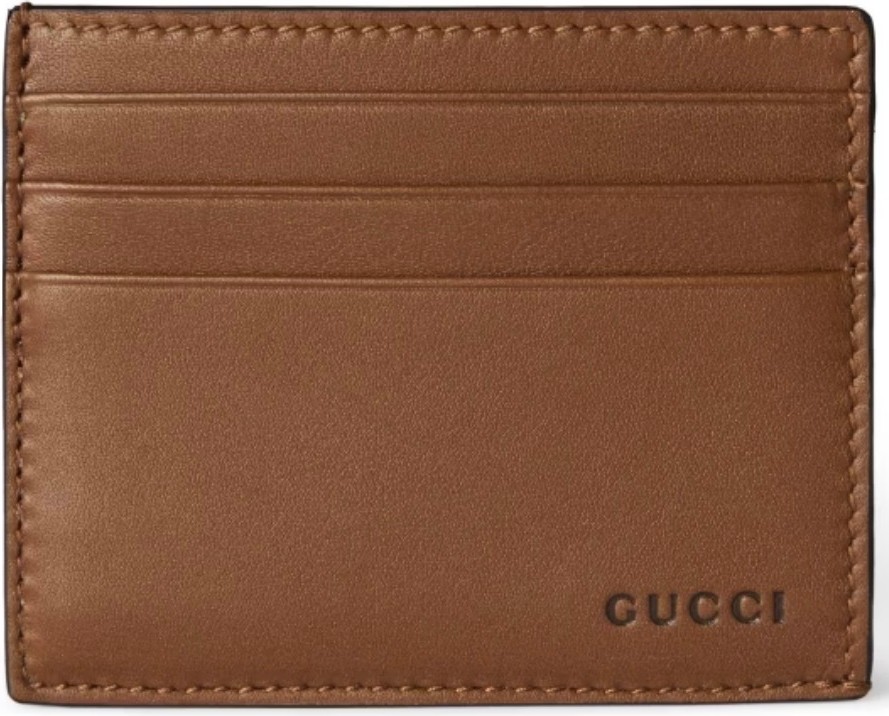 Gucci Kahverengi Deri Kartlık