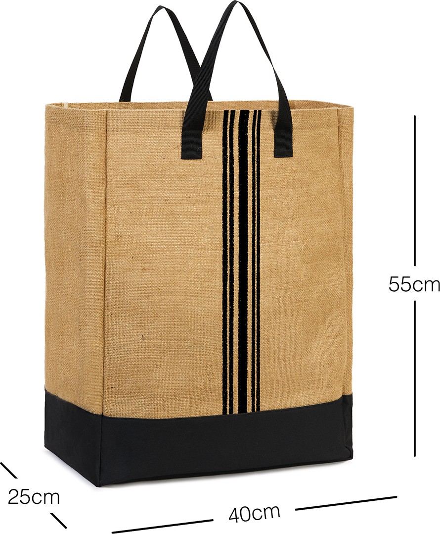 Ocean Home Textile Jüt Asılabilir Katlanır Kirli Çamaşır Dolap Içi Oyuncak Düzenleyici Saklama Çantası Sepet 40x25x55 cm görsel 7