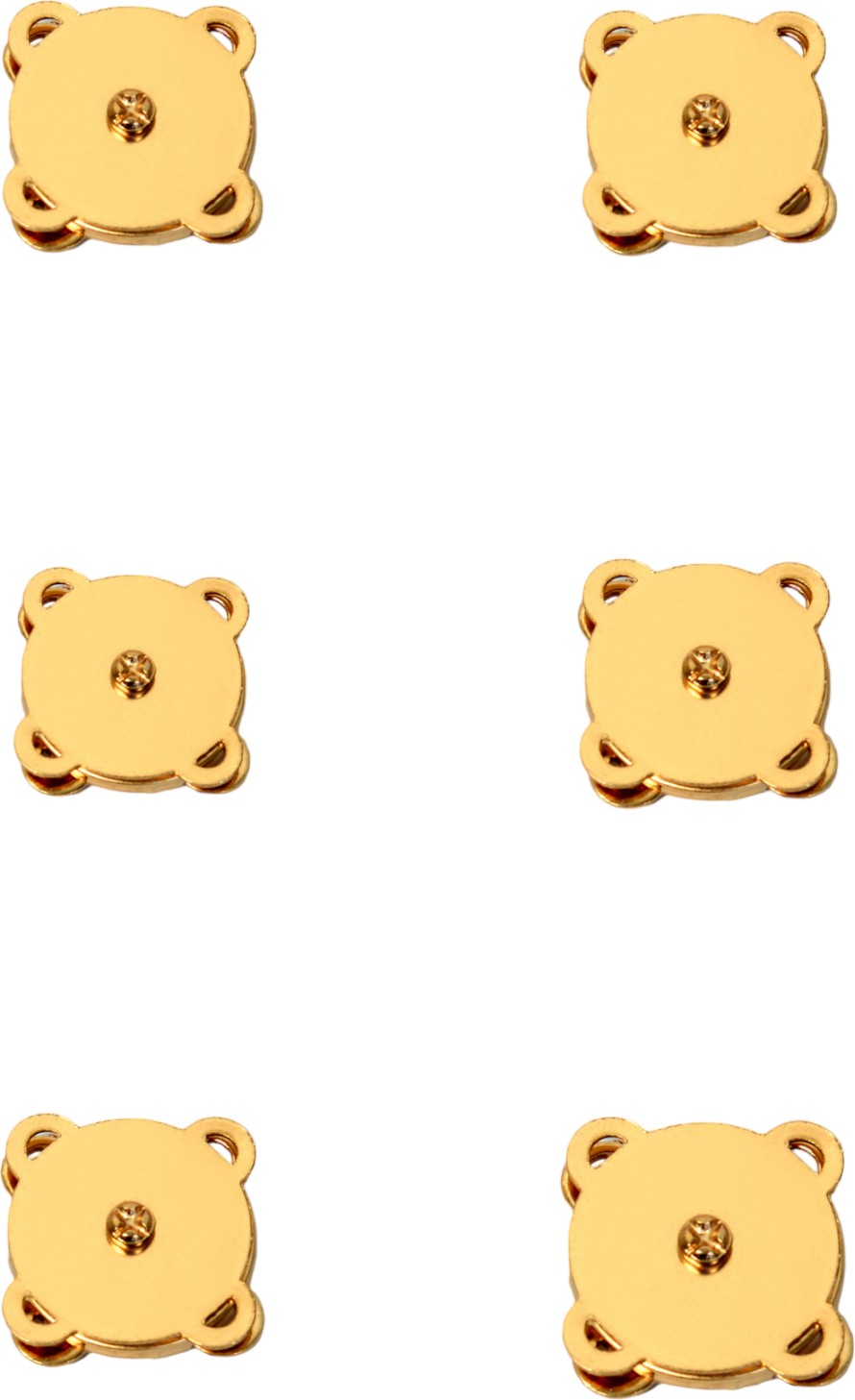 Nildenhobim Altın Renk Dikilebilir Mıknatıslı Çıt Çıt 2 cm 6'lı Set görsel 6