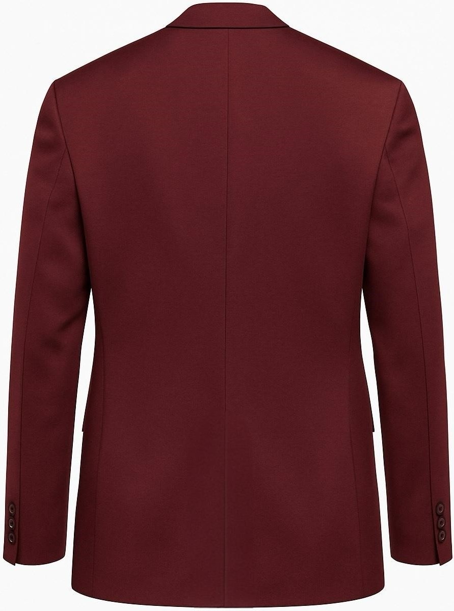 Plus Scorpion Bordo Erkek Tek Düğmeli Blazer Ceket, Dokulu Kumaş, Tek Yırtmaçlı Şık Tasarım görsel 8