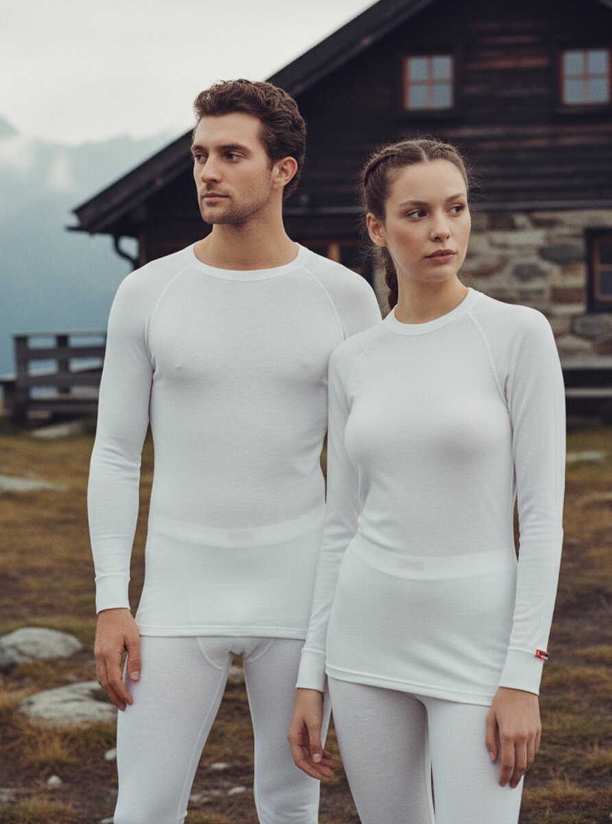 Blackspade Vücuda Oturan Içlik Unisex Termal Uzunkol Tişört, Bisiklet Yaka, 2. Seviye Isı KORUMA-9259